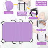 Rainleaf Washable Positioning Bed Pad,Transfer Sheet with 8 Handles for Turning,Lifting and Repositioning,Reusable Draw Sheet for Elderly,Incontinence,Caregiver,55" x 35"