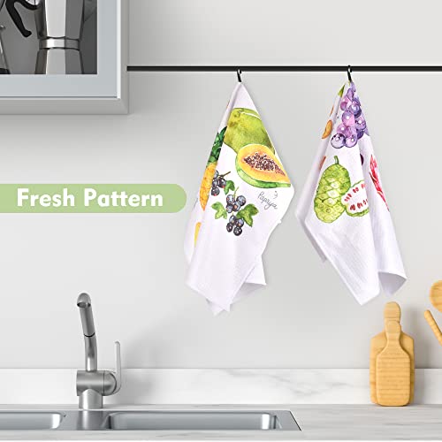 Funny Kitchen Towels and Dishcloths Sets of 4 - Dish Towels for
