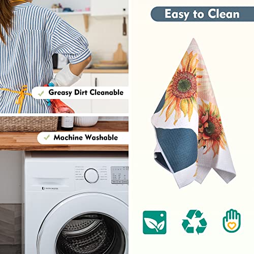 4 Pack Funny Kitchen Towels, Microfiber Funny Dish Towels, Kitchen Towels  Cute, Cute Kitchen Towels, Kitchen Towels with Sayings, Cute Dish Towels