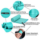 Rainleaf Microfiber Towel Perfect Travel & Sports &Beach Towel. Fast Drying - Super Absorbent - Ultra Compact. Suitable for Camping, Backpacking,Gym, Beach, Swimming,Yoga-Mint Color