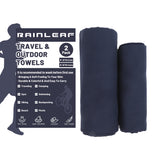 Rainleaf 2 Pack Microfiber Towel, Quick Dry Towel, Super Absorbent Ultra Compact Lightweight Travel Towel for Camping, Gym, Swimming, Hiking