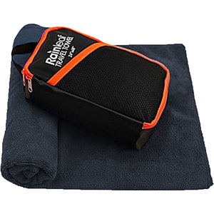 Rainleaf Microfiber Travel Towel Quick Dry Swimming Towel Ultra-Compact,Super Absorbent,Washcloths for Bathroom, Shower,Camping,Backpacking-Navy