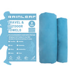 Rainleaf 2 Pack Microfiber Towel, Quick Dry Towel, Super Absorbent Ultra Compact Lightweight Travel Towel for Camping, Gym, Swimming, Hiking