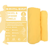 Rainleaf 2 Pack Microfiber Towel, Quick Dry Towel, Super Absorbent Ultra Compact Lightweight Travel Towel for Camping, Gym, Swimming, Hiking