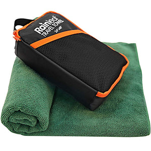 Rainleaf Microfiber Travel Towel Quick Dry Swimming Towel Ultra-Compact,Super Absorbent,Washcloths for Bathroom, Shower,Camping,Backpacking-Dark Green