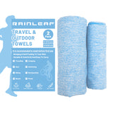 Rainleaf 2 Pack Microfiber Towel, Quick Dry Towel, Super Absorbent Ultra Compact Lightweight Travel Towel for Camping, Gym, Swimming, Hiking
