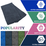 Rainleaf Microfiber Travel Towel Quick Dry Swimming Towel Ultra-Compact,Super Absorbent,Washcloths for Bathroom, Shower,Camping,Backpacking-Navy