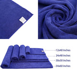 Rainleaf Microfiber Travel Towel Quick Dry Swimming Towel Ultra-Compact,Super Absorbent,Washcloths for Bathroom, Shower,Camping,Backpacking-Blue
