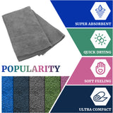 Rainleaf Microfiber Travel Towel Quick Dry Swimming Towel Ultra-Compact,Super Absorbent,Washcloths for Bathroom, Shower,Camping,Backpacking-Gray