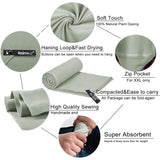 Rainleaf Microfiber Towel Perfect Travel & Sports &Camping Towel.Fast Drying - Super Absorbent - Ultra Compact.Suitable for Backpacking,Gym,Beach,Swimming,Yoga-Bean Green