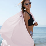 Rainleaf Microfiber Towel Perfect Travel & Sports &Camping Towel.Fast Drying - Super Absorbent - Ultra Compact.Suitable for Backpacking,Gym,Beach,Swimming,Yoga-Pale Pink