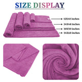 Rainleaf Microfiber Travel Towel Quick Dry Swimming Towel Ultra-Compact,Super Absorbent,Washcloths for Bathroom, Shower,Camping,Backpacking-Purple