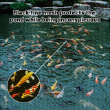 Rainleaf Pond Netting Pool Protective Cover Netting,Pond Skimmer Net, Koi Pond Cover,Placement Stakes Included