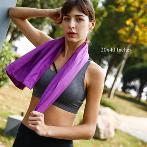 Rainleaf Microfiber Towel Perfect Sports & Travel &Beach Towel. Fast Drying - Super Absorbent - Ultra Compact. Suitable for Camping, Gym, Beach, Swimming, Backpacking.Purple