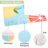Rainleaf 4 Pack Waffle Funny Kitchen Towels,Absorbent Dishcloths Sets With Saying,Cute Waffle Weave Towel as Decorative Dish Towels, Hand Towels,Flour Sack Tea Towels Birthday,Housewarming Gift-Fruits
