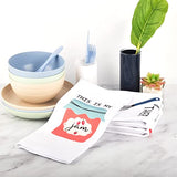 Rainleaf 4 Pack Waffle Funny Kitchen Towels,Absorbent Dishcloths Sets with Saying,Cute Waffle Weave Towel as Decorative Dish Towels, Hand Towels,Flour Sack Tea Towels Birthday,Housewarming Gift-Tool