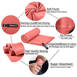 Rainleaf Microfiber Towel Perfect Travel & Sports &Beach Towel. Fast Drying - Super Absorbent - Ultra Compact. Suitable for Camping, Backpacking,Gym, Beach, Swimming,Yoga-ROSE