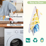 Rainleaf 4 Pack Waffle Funny Kitchen Towels,Absorbent Dishcloths Sets With Saying,Cute Waffle Weave Towel as Decorative Dish Towels, Hand Towels,Flour Sack Tea Towels Birthday,Housewarming Gift-Fruits