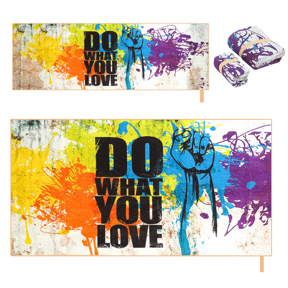 Rainleaf Workout Towels for Gym,Soft, Lightweight, Super Absorbent,Quick-Drying,Sweat Fitness Sports and Exercise Towels with Saying,Love