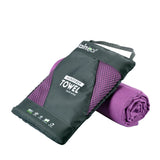 Rainleaf Microfiber Towel Perfect Sports & Travel &Beach Towel. Fast Drying - Super Absorbent - Ultra Compact. Suitable for Camping, Gym, Beach, Swimming, Backpacking.Purple